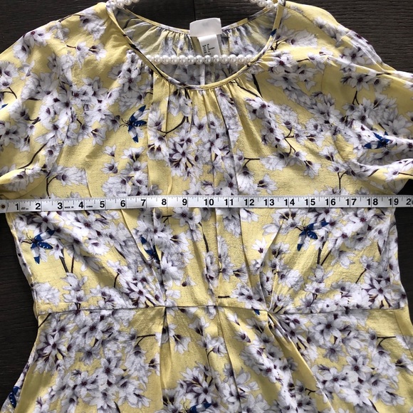 Women’s H&M floral textured woven dress Sz 8 - Picture 9 of 15